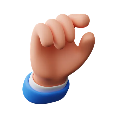 Showing Little Size Hand Gesture  3D Icon