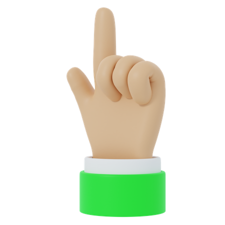 Showing one finger  3D Icon