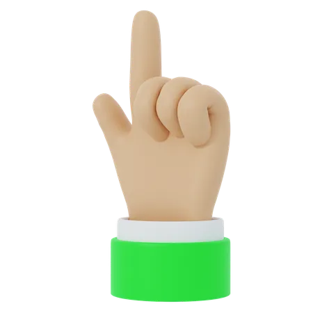 Showing one finger  3D Icon