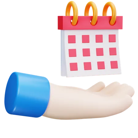 일정을 보여주는  3D Icon