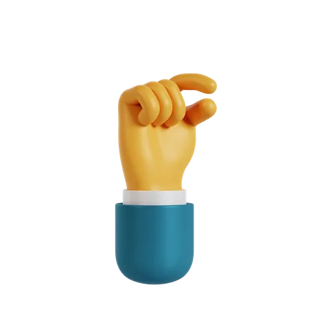 Showing Small Hand Gesture  3D Illustration