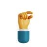3d showing small hand gesture illustration