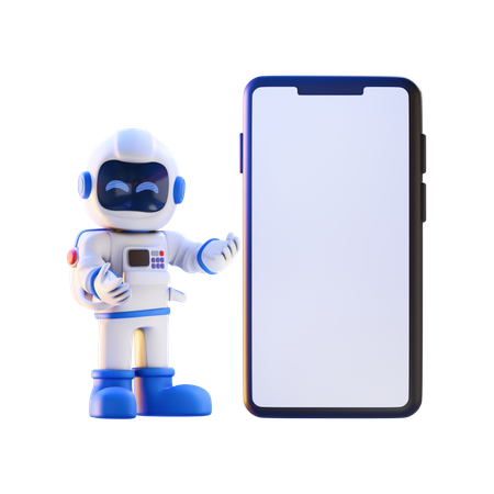 Showing Smartphone  3D Icon