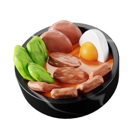 Cuisine japonaise Shoyu Ramen  3D Icon