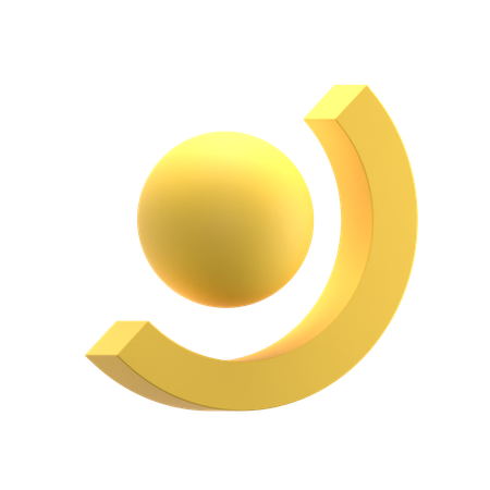 Shpere with curve  3D Icon