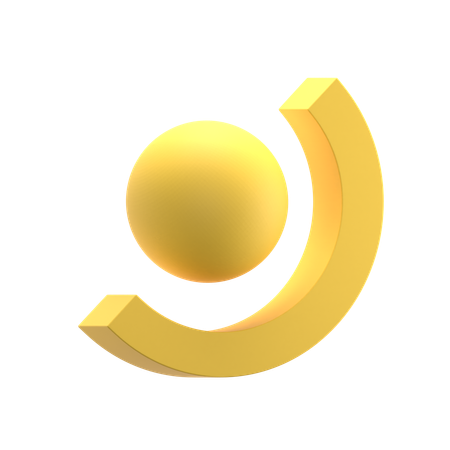 Shpere with curve  3D Icon