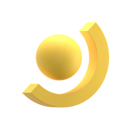 Shpere with curve  3D Icon