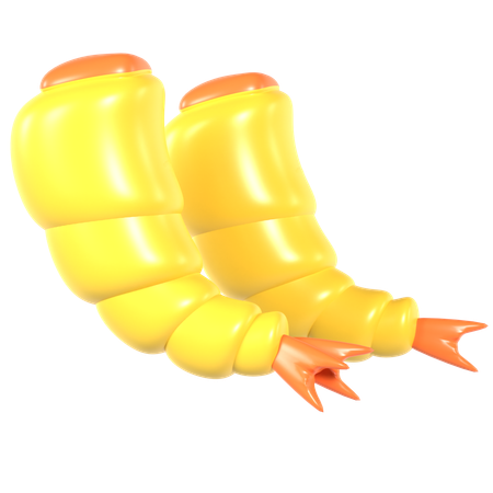 Shrimp  3D Icon