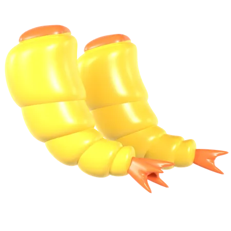 Shrimp  3D Icon