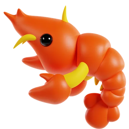 Shrimp  3D Icon