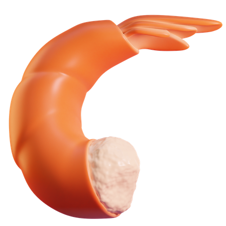 Shrimp  3D Icon