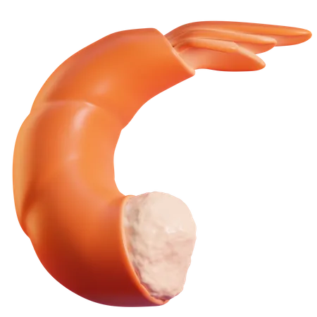 Shrimp  3D Icon