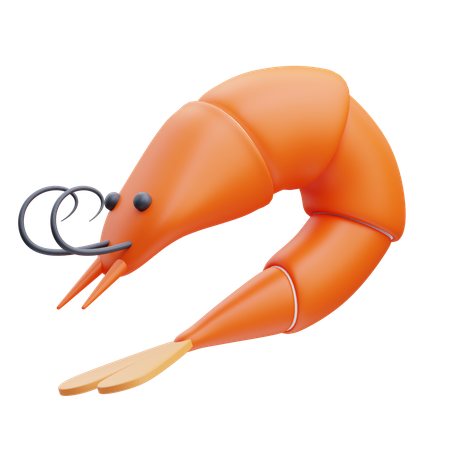 Shrimp  3D Icon