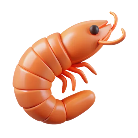 Shrimp  3D Icon