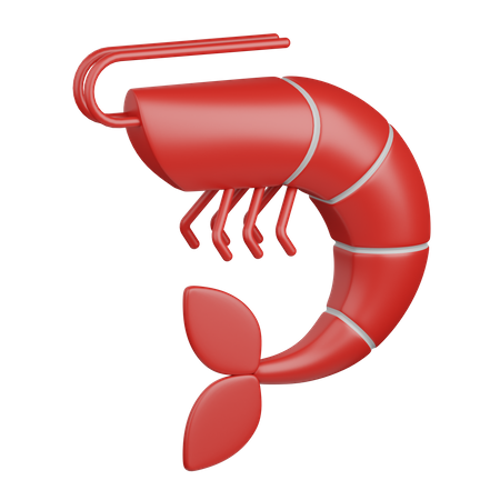 Shrimp  3D Icon