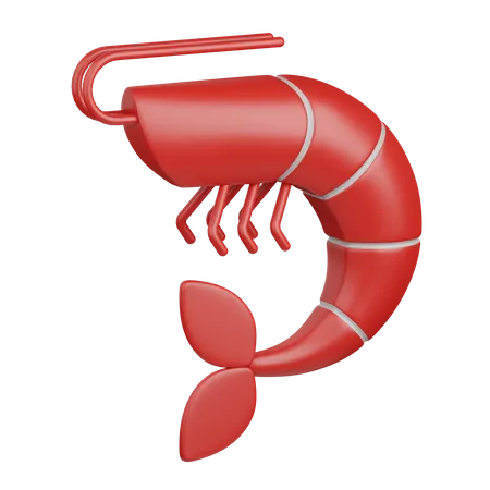 Shrimp  3D Icon