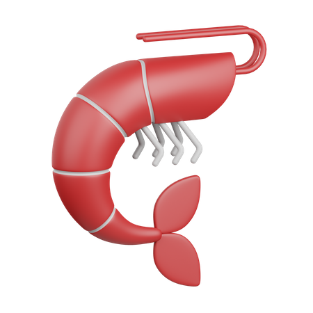 Shrimp  3D Icon