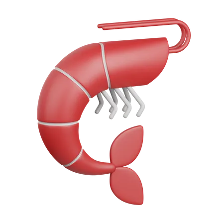 Shrimp  3D Icon