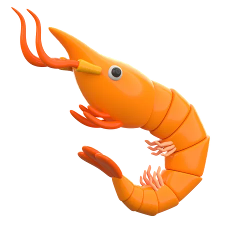 Shrimp  3D Icon