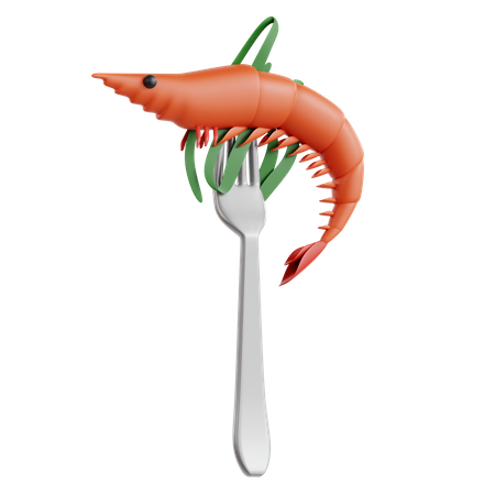 Shrimp  3D Icon