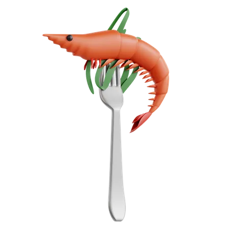 Shrimp  3D Icon