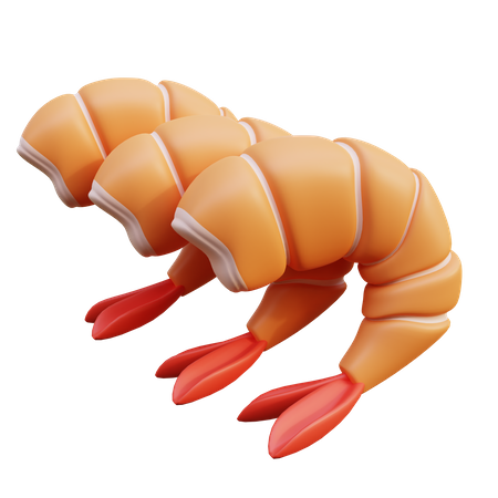 Shrimp  3D Icon