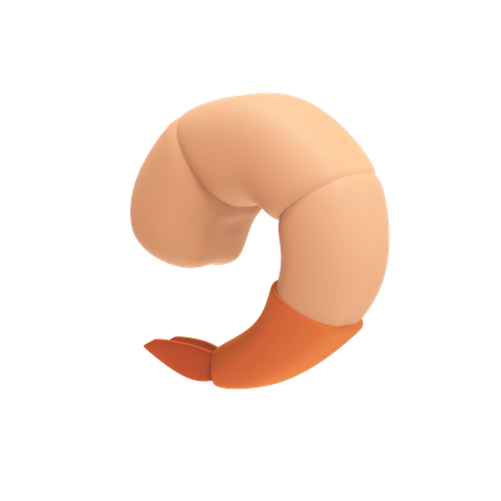 Shrimp  3D Illustration