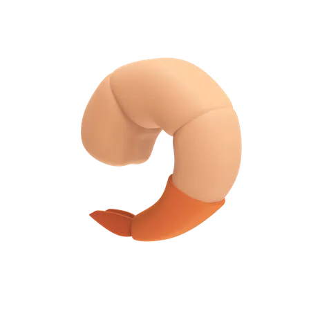 Shrimp  3D Illustration