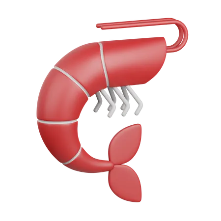 3 D Rendering Shrimp Isolated Useful For Food Allergen Allergy Disease And Antigen Design Element 3D Icon