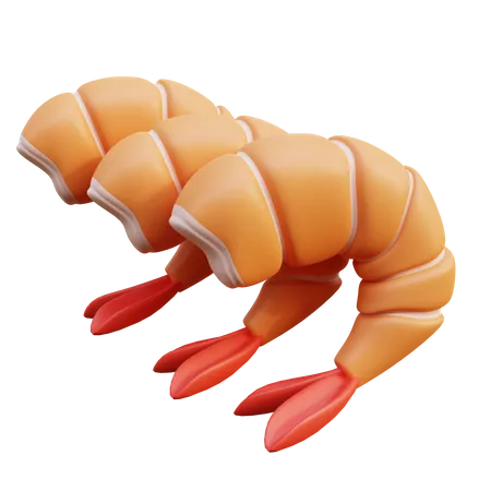 Shrimp  3D Icon