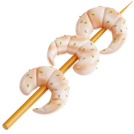 Shrimp Skewer  3D Icon