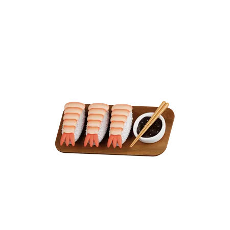 Shrimp Sushi  3D Icon