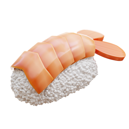 Shrimp Sushi 3D Icon