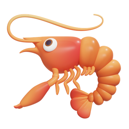 Shrimps 3D Icon