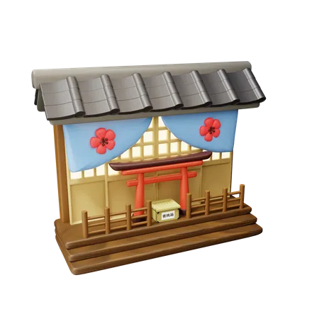 Shrine Where You Visit In New Year 3D Icon