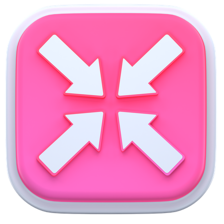 縮む  3D Icon