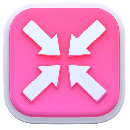 縮む  3D Icon