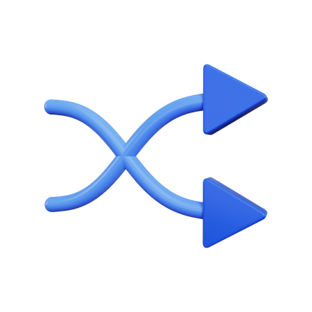 Shuffle Arrow  3D Icon