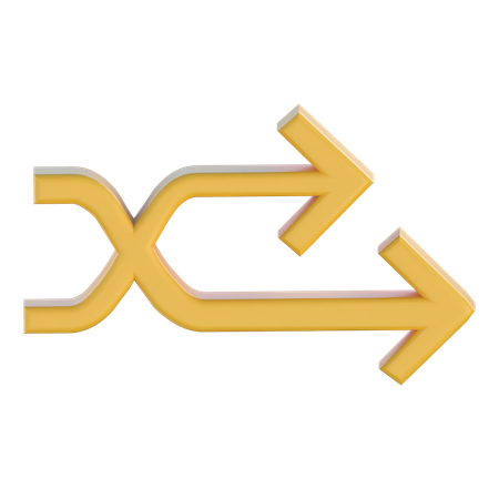 シャッフル矢印  3D Icon