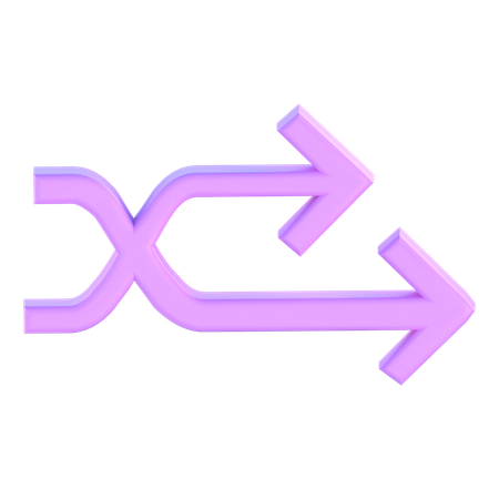 シャッフル矢印  3D Icon