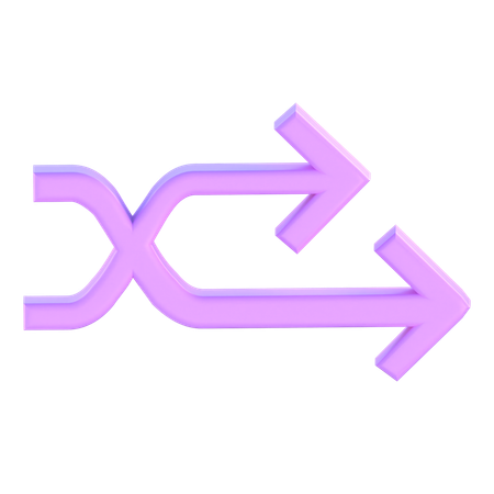 Shuffle Arrows  3D Icon