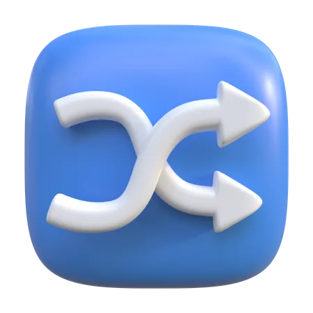 Shuffle Button  3D Icon