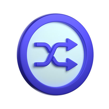 Shuffle Button  3D Icon