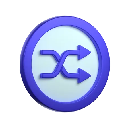 Shuffle Button  3D Icon