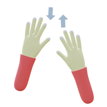 Shuffle Fingers Gesture  3D Icon