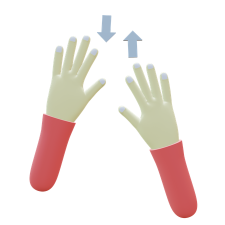 Shuffle Fingers Gesture  3D Icon