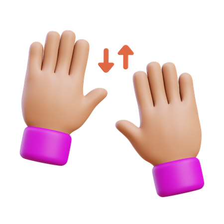 Shuffle Hand Gesture  3D Icon