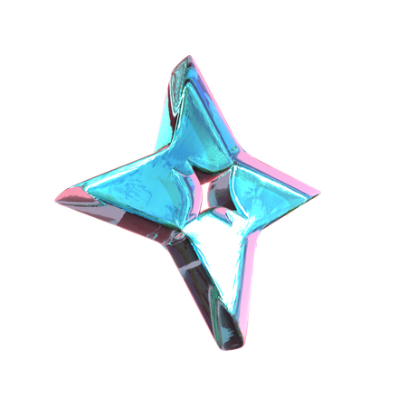 Shuriken Abstract Shape  3D Icon