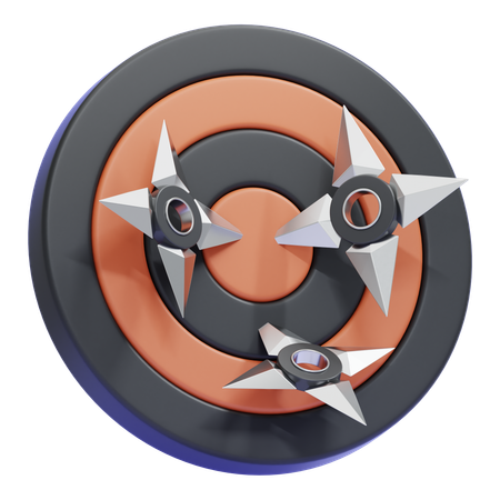 Prática de tiro com shuriken  3D Icon