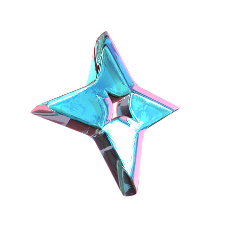 Forma abstrata shuriken  3D Icon